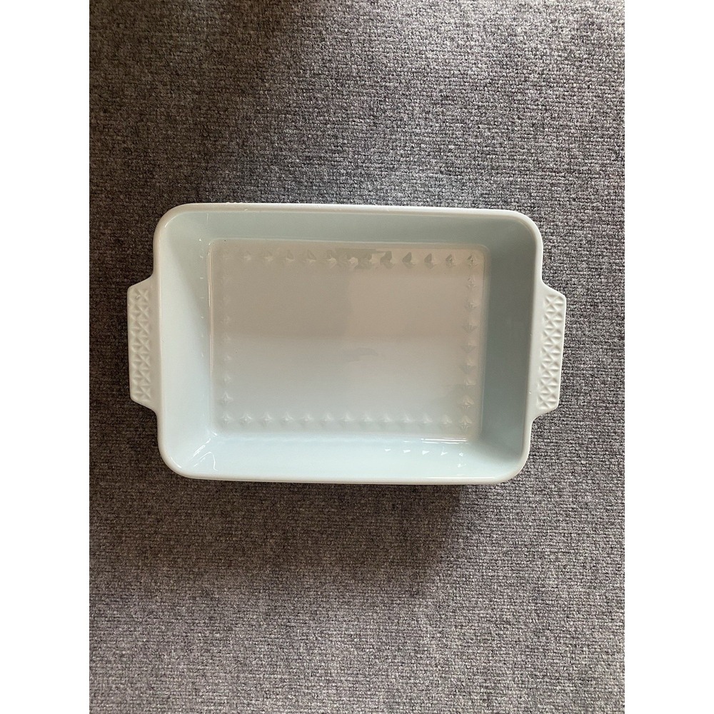 Opal House Powder Blue 9" x 13" Casserole Baking Dish, Raised Pattern. Stoneware